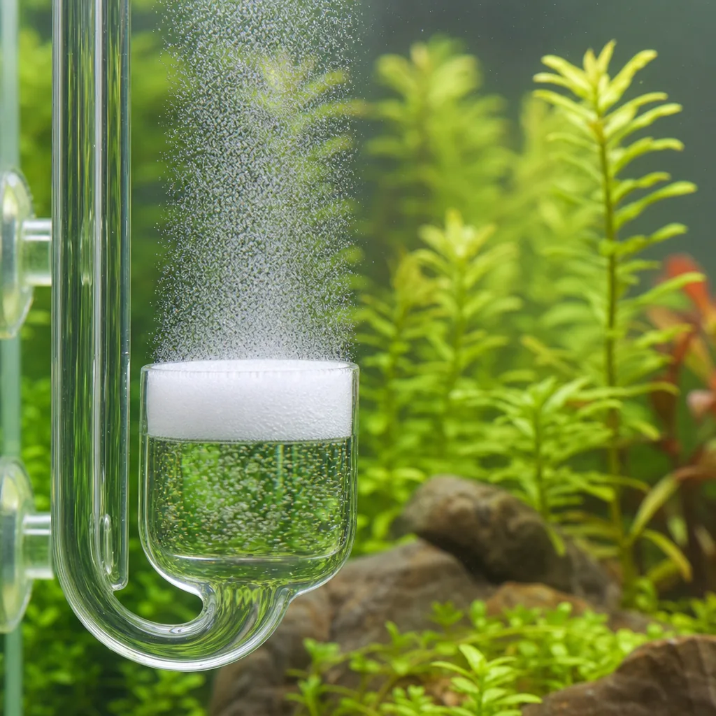 CO2 diffuser releasing bubbles in planted tank