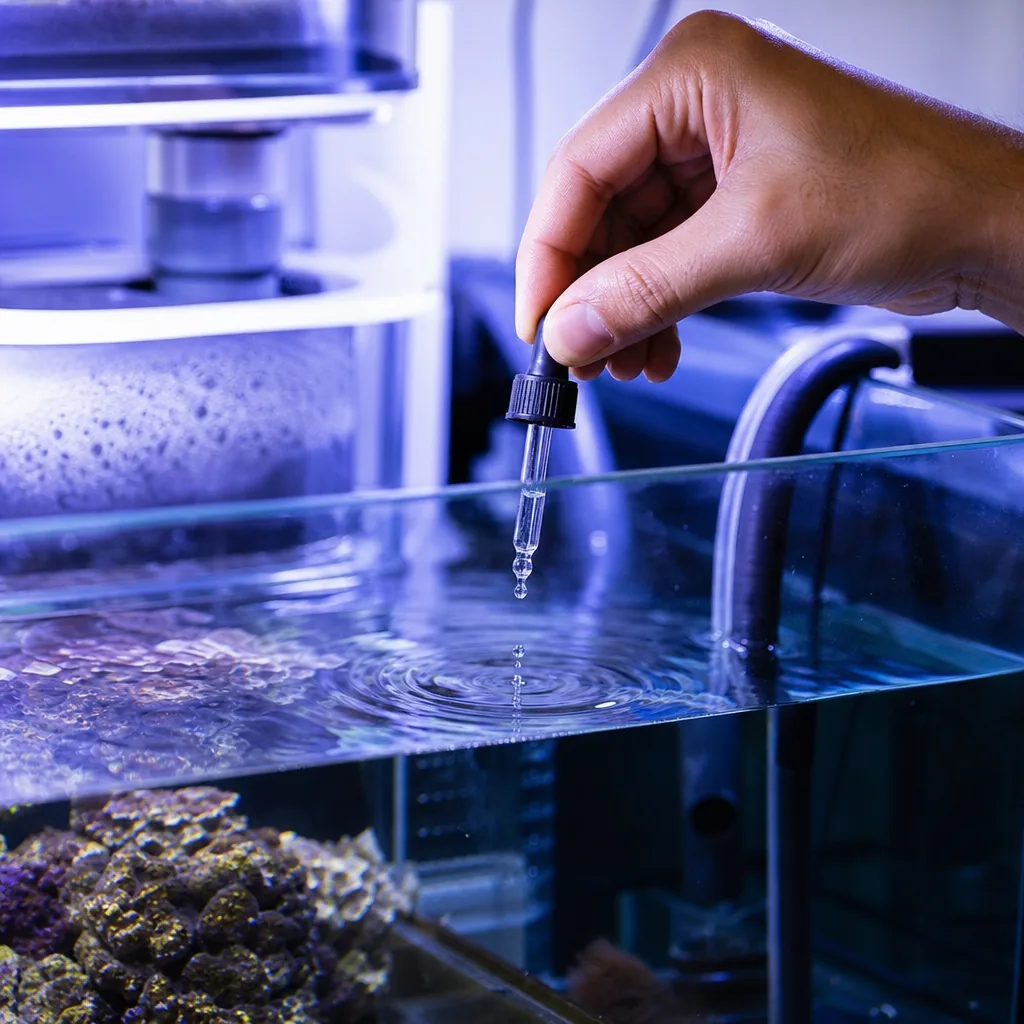 Dosing liquid nutrient supplement into reef sump