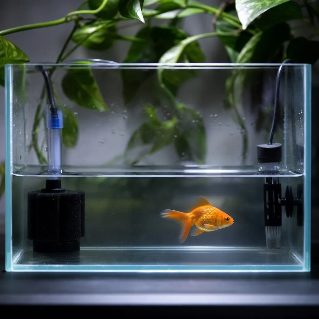 Small quiet hospital tank with low water level
