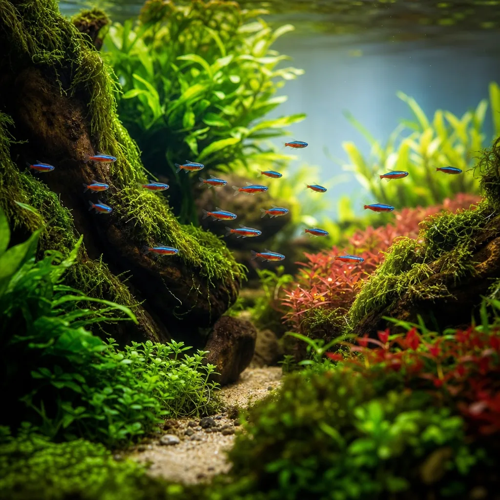 Aquascape grown in and fully matured over weeks