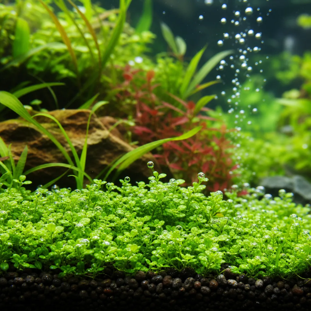 Bright planted tank with strong light and CO2