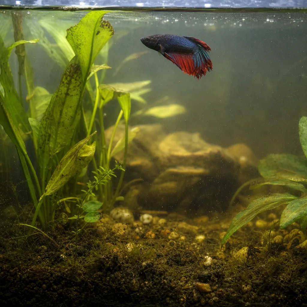 Cloudy water signaling a needed water change