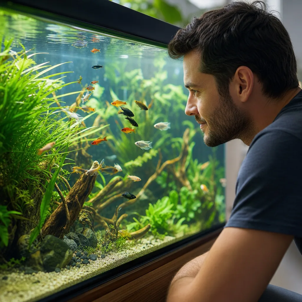 Counting fish during a quick daily tank check